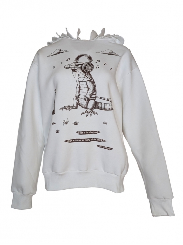 Худі білосніжний "Пан Варан"