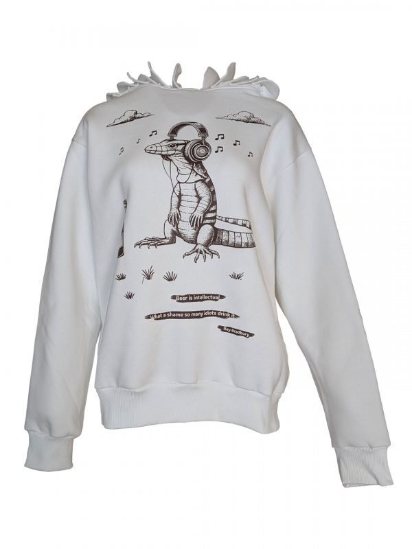 Худі білосніжний "Пан Варан"